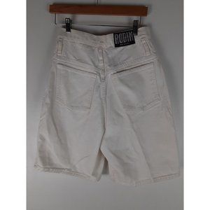 Vintage Rodin Men’s Ivory White Jean Denim Shorts 100% Cotton High Waisted 25